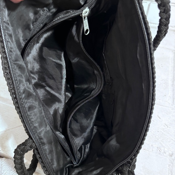 Crocheted/knit black purse in like new condition - Picture 8 of 11